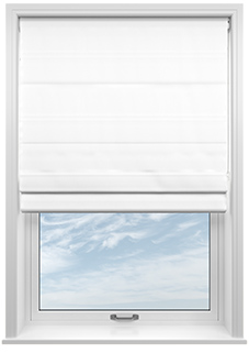 Menton, Pure White - Roman Blind